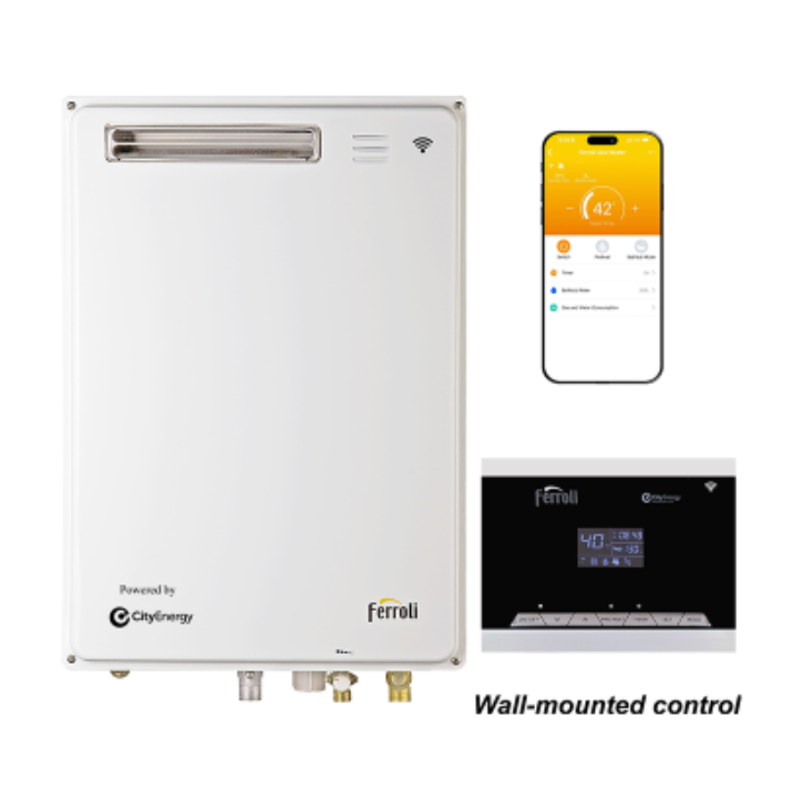 Ferroli GS 20 Outdoor Preheat Gas Water Heater (WiFi)