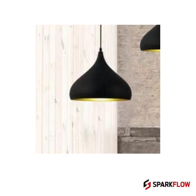 HL-W6101 Pendant Light — Black + Gold · Use E27 Bulb · Warm White