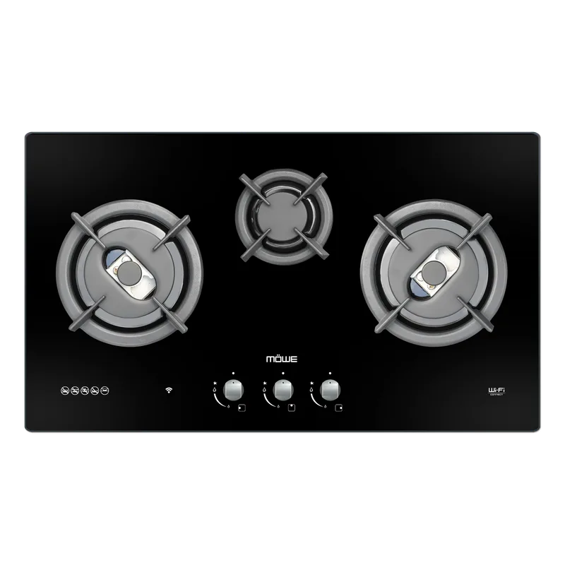 90 cm Wi-Fi Hob with 3 Burners Glass