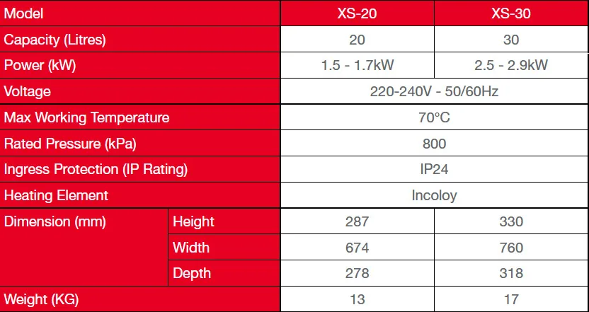 Rheem Xwell Slim Classic Plus Storage Water Heater