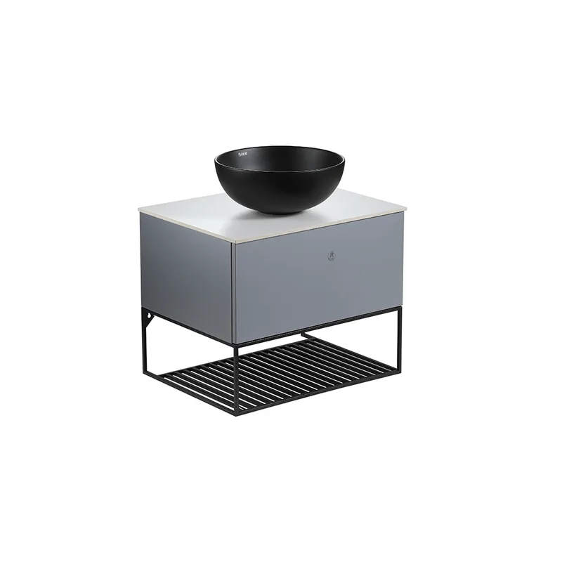 Press-To-Open Vanity Cabinet 60cm | Countertop Basin
