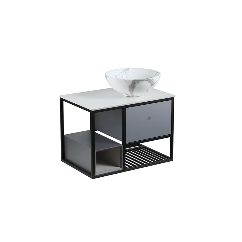 Press-To-Open Vanity Cabinet 60cm | Countertop Basin