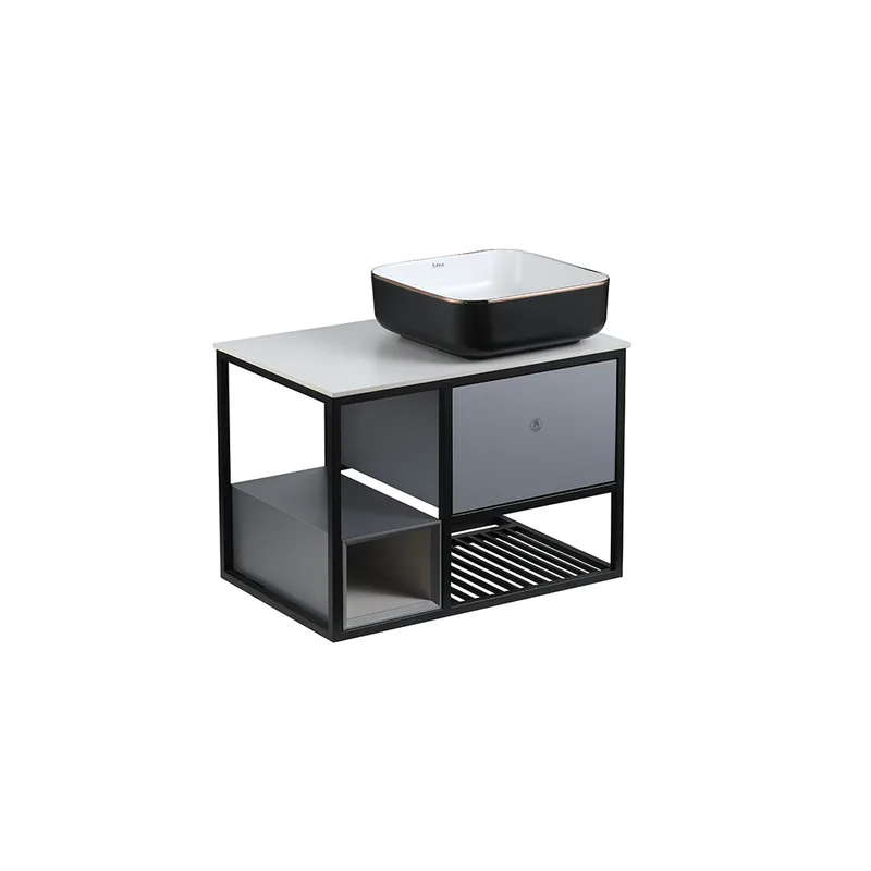 Press-To-Open Vanity Cabinet 70cm | Countertop Basin
