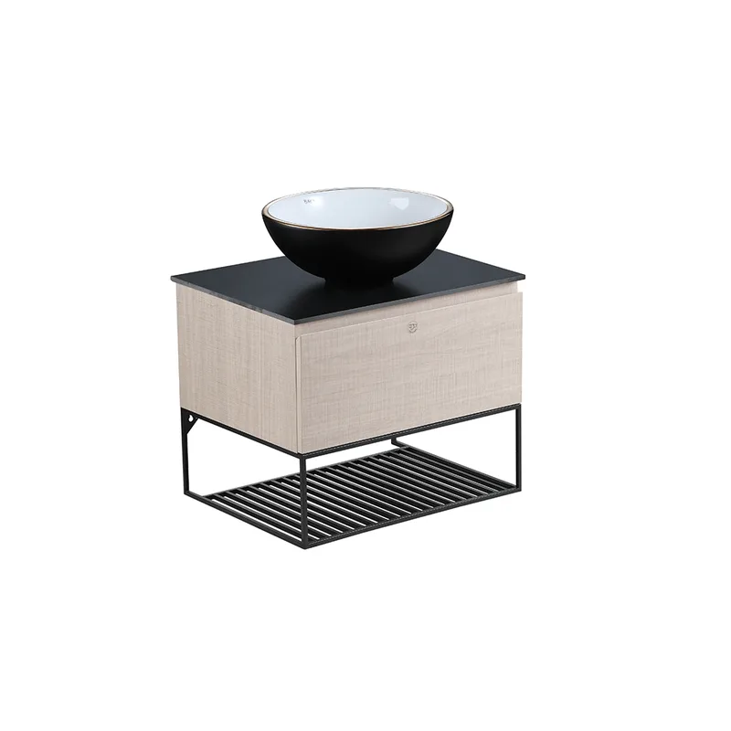 Pull-To-Open Vanity Cabinet 60cm | Countertop Basin