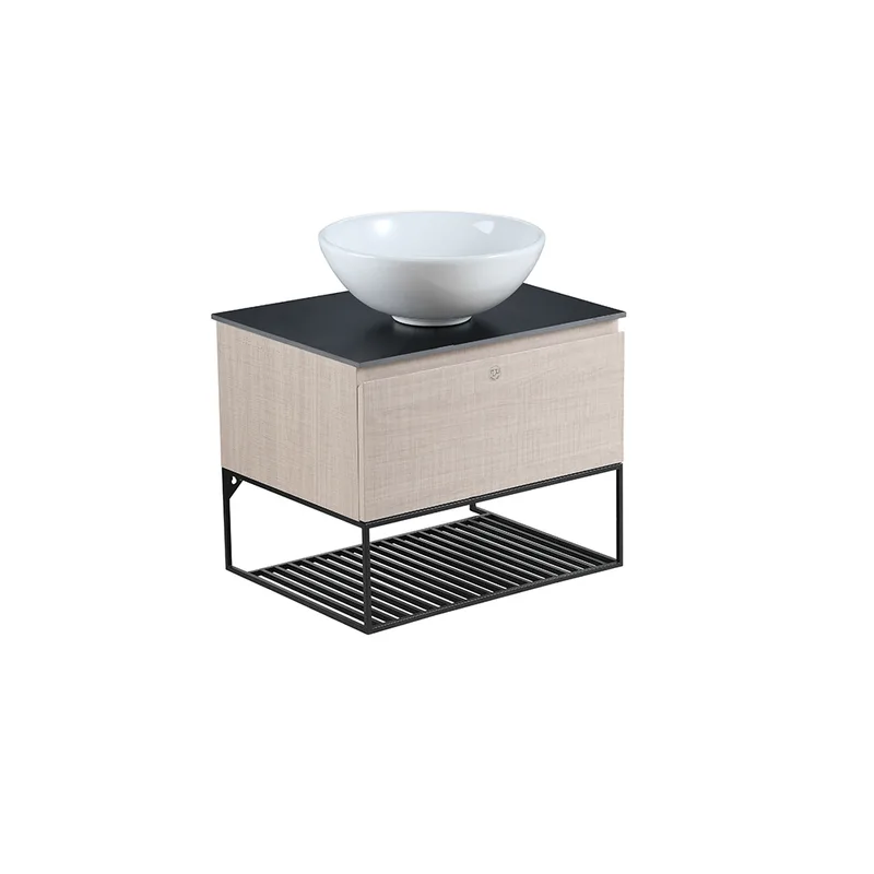 Pull-To-Open Vanity Cabinet 60cm | Countertop Basin