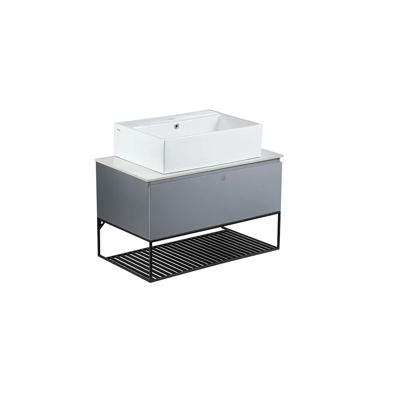 Pull-To-Open Vanity Cabinet 80cm | Countertop Basin