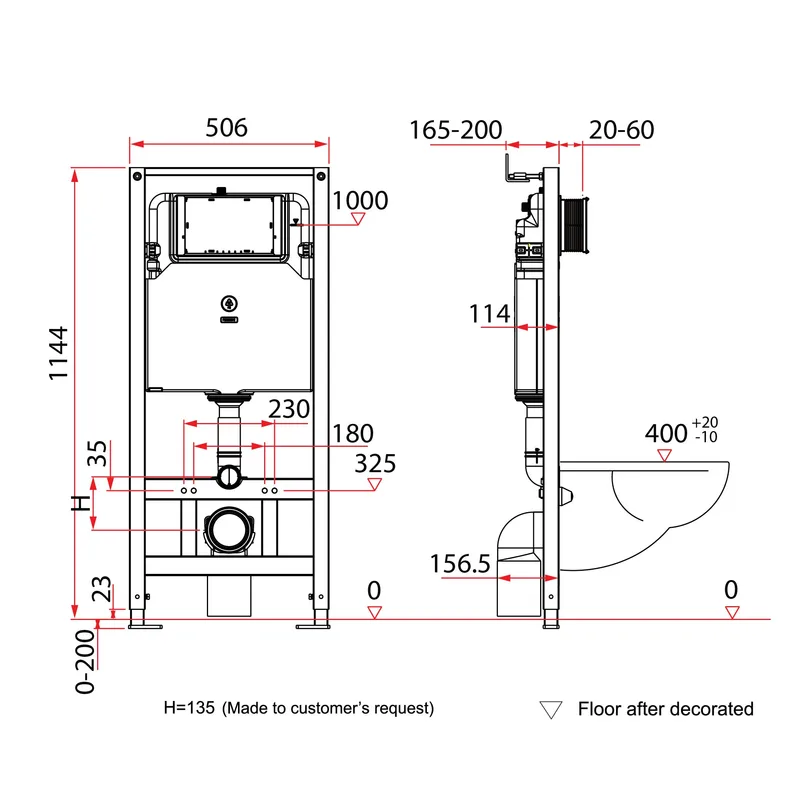 PF-306P07 + Concealed Flushing System