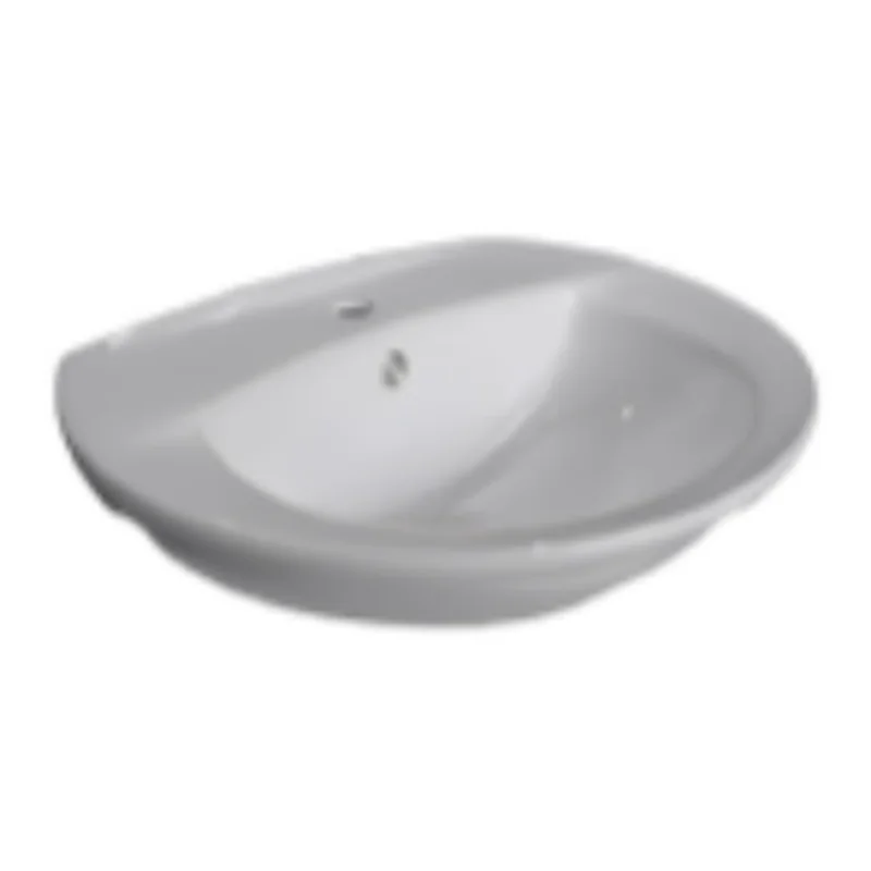 Vera D.093 Ceramic countertop basin (Glossy White)
