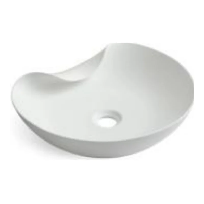 Vera D.130 Ceramic countertop basin (Glossy White)