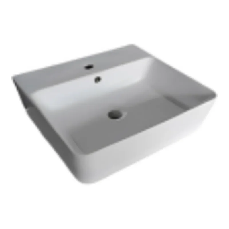 Vera D.174 Ceramic countertop basin (Glossy White)