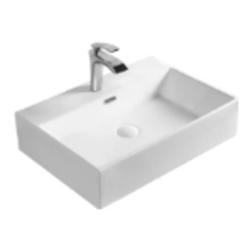 Vera D.381 Ceramic countertop basin (Glossy White)