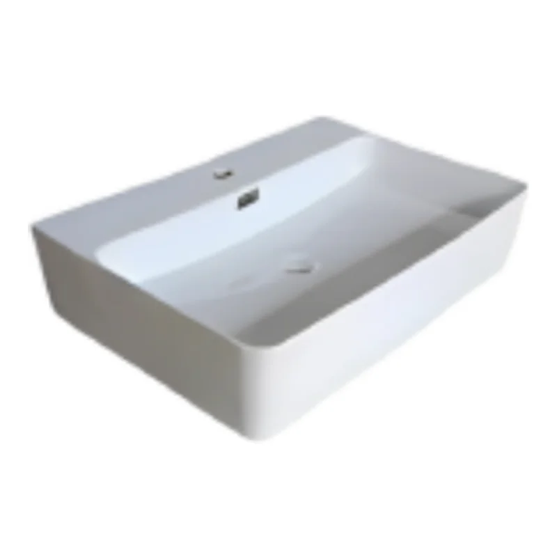 Vera D.425 Ceramic countertop basin (Glossy White)