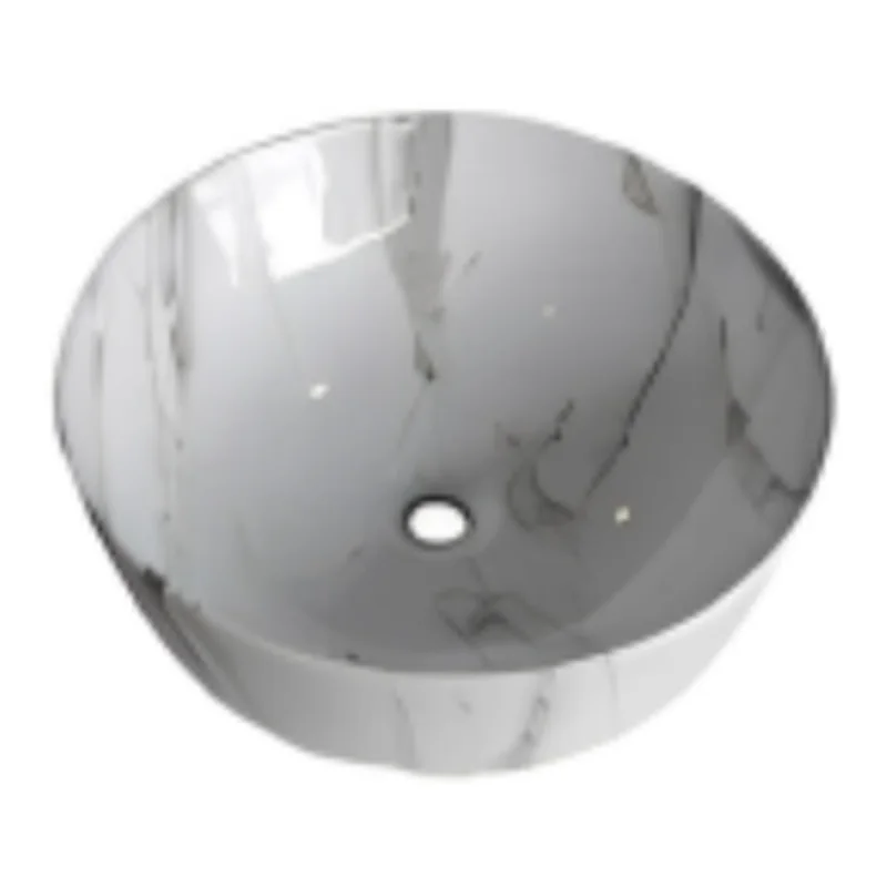 Vera D.565 MW Ceramic countertop basin (Marble White)