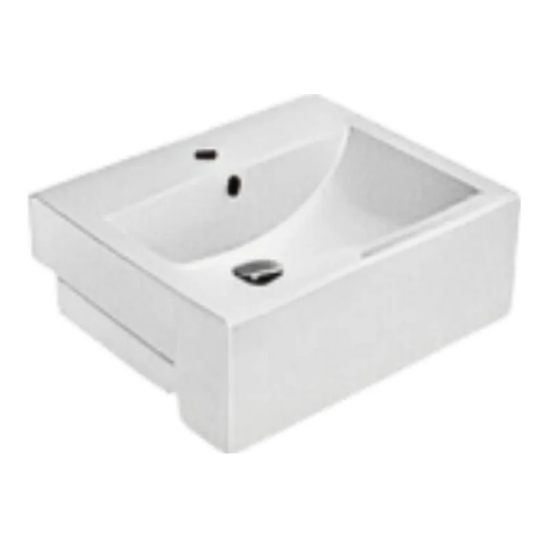 Vera D.8050B Ceramic countertop basin (Glossy White)