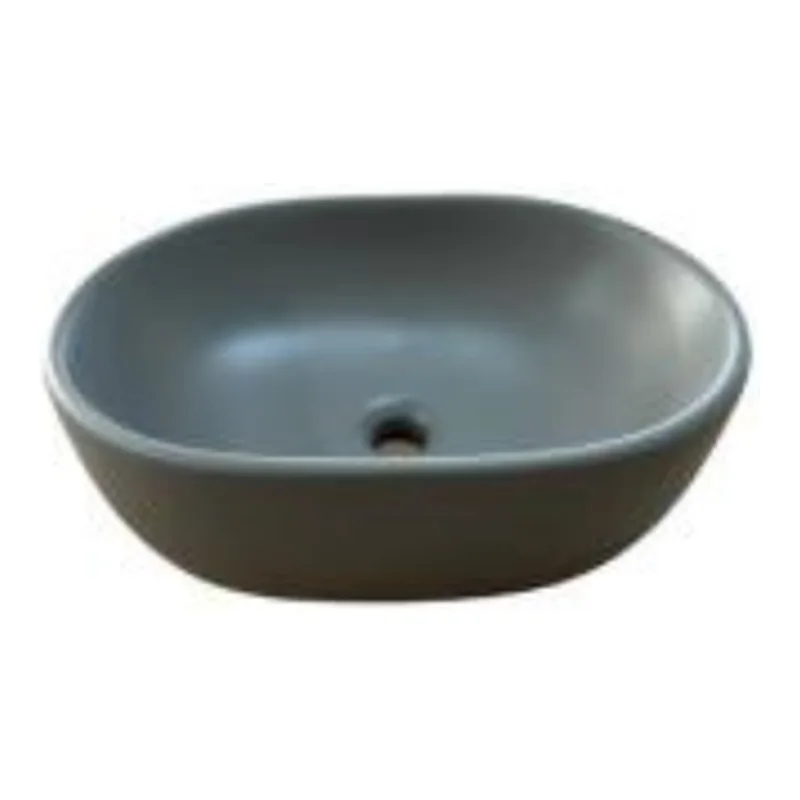 Vera DB.103S-MG Design Console Basin with Matching Ceramic Pop-Up Waste (Matte Grey)