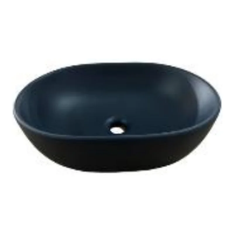 Vera DB.103S-MRB Design Console Basin with Matching Ceramic Pop-Up Waste (Matte Royal Blue)