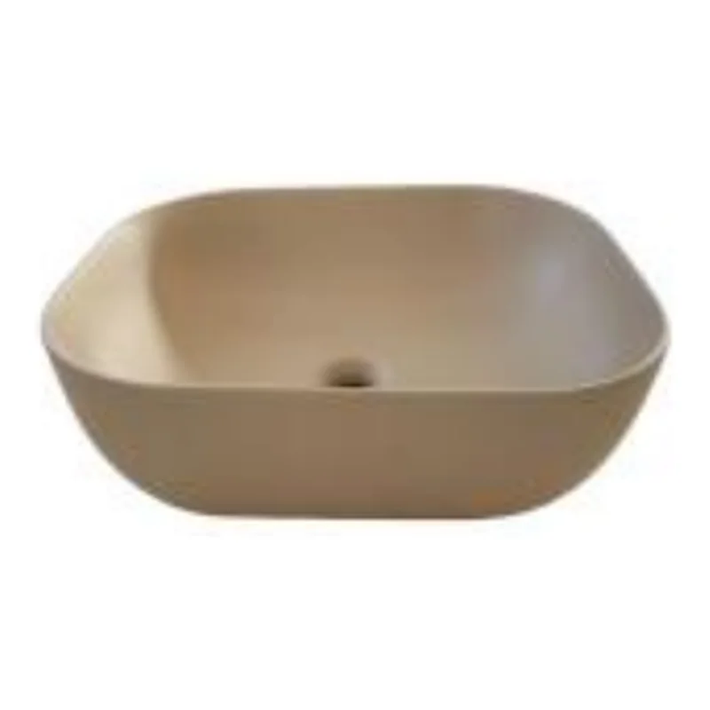 Vera DB.151-MK Design Console Basin with Matching Ceramic Pop-Up Waste (Matte Khaki)