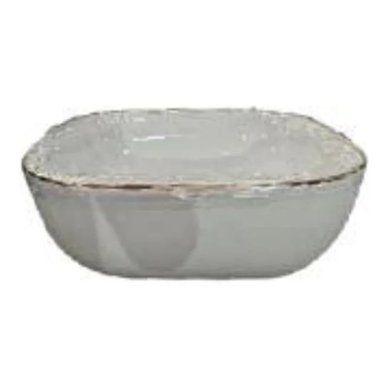 Vera DB.151GT Design Console Basin Only (Glossy White + Gold Trim)