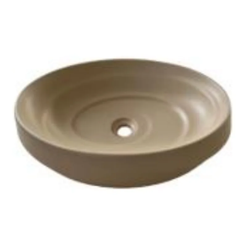 Vera DB.2501MK Design Console Basin with Matching Ceramic Pop-Up Waste (Matte Khaki)