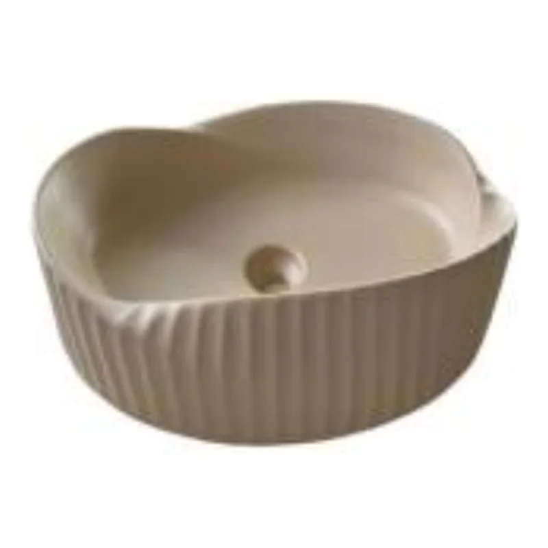 Vera DB.2505MK Design Console Basin with Matching Ceramic Pop-Up Waste (Matte Khaki)