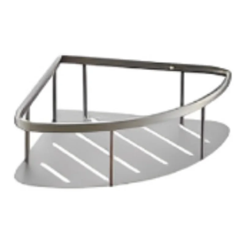 Vera VA.2018J-BN Single Corner Basket (Flat Base) — Brush Nickel (Matte)