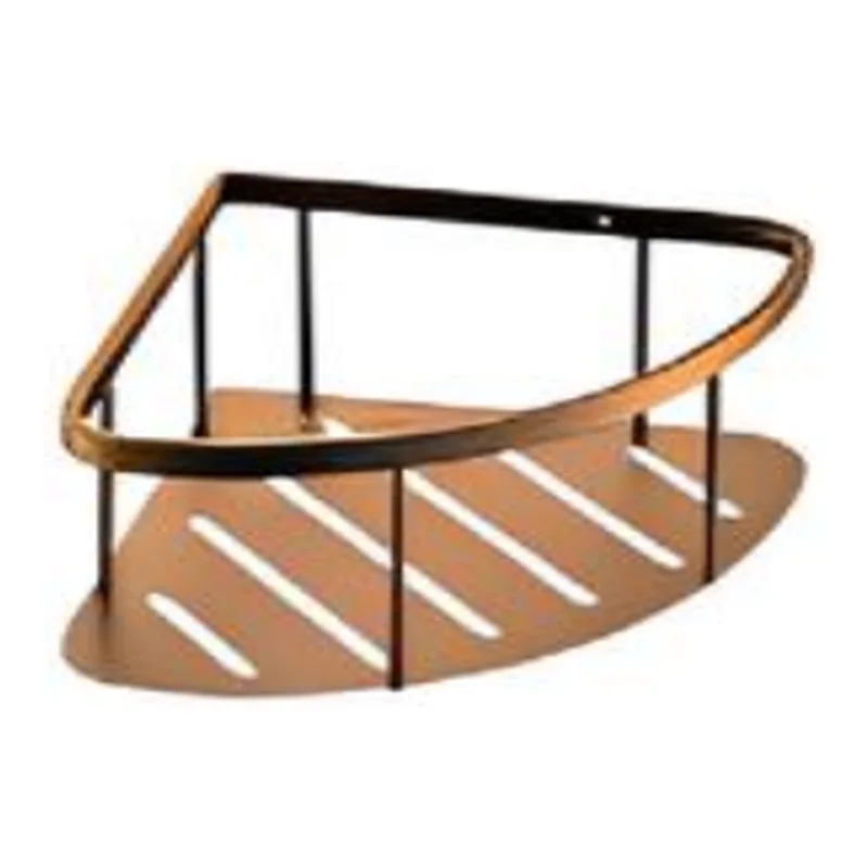 Vera VA.2018J-BN Single Corner Basket (Flat Base) — Brush Nickel (Matte)