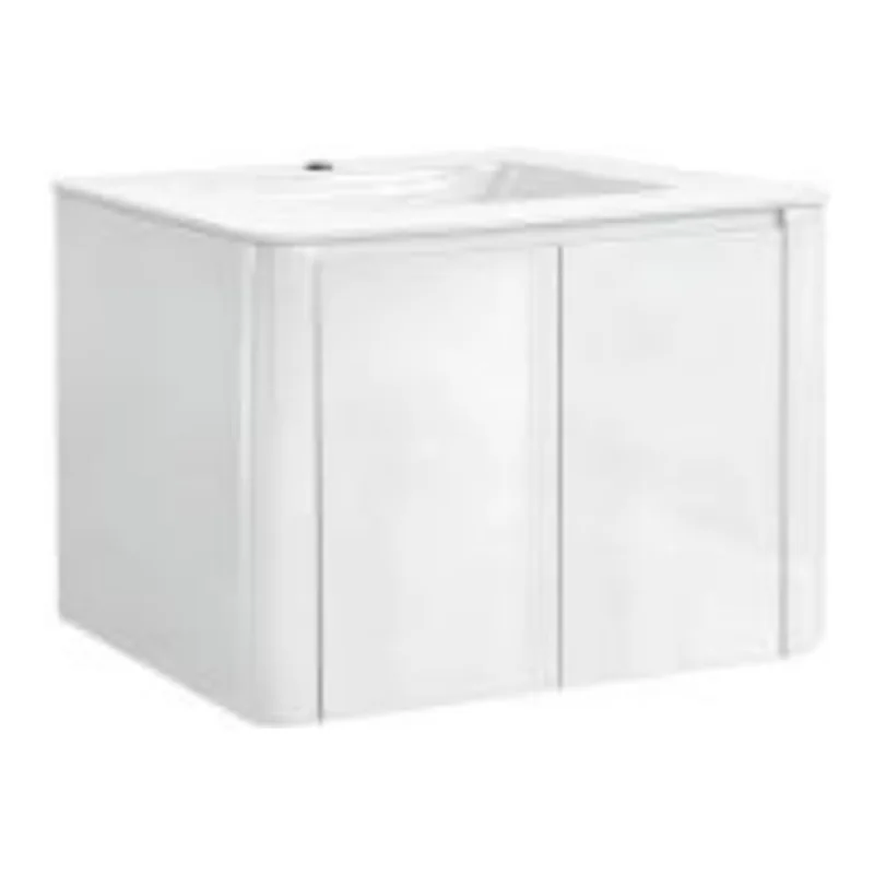 Vera VC.6005GK Curve Double Door Vanity Cabinet - Glossy Khaki