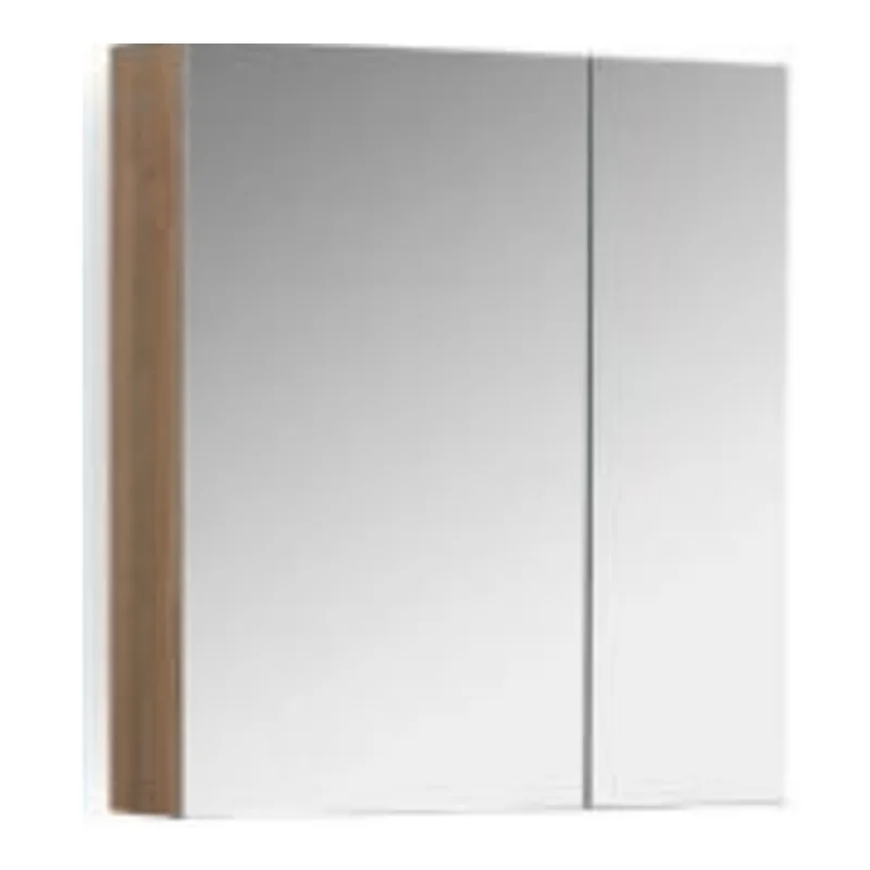 Vera VC.6023-WG Double Door PVC Mirror Cabinet - Wood Grain